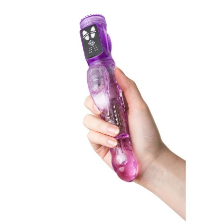 Vibrator with Cliter-Toyfa A-Toys High-Tech Fantasy, TPE, Violet color, 22 cm-15