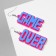 Acryl Earrings Game Over, the color is pink blue in silver