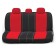 Autoshekhli universal Autoprofi Extra Comfort, ECO-1105 BK/RD (M), molded velor, set of 11 objects, black/red color