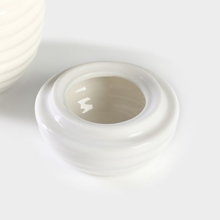 Porcelain capacity for honey with a spoon Bellatenero, 300 ml, white color-2