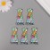 Decor for creativity tree "Rulery and pencil" set of 5 pcs 5.7x2.7x0.3 cm
