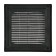 Ventilation grate "Vento" 2121VR, 210x210 mm, with a grid, detachable, graphite