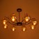 ARISA chandelier 8he27 40W black and gold 80x80x40 cm