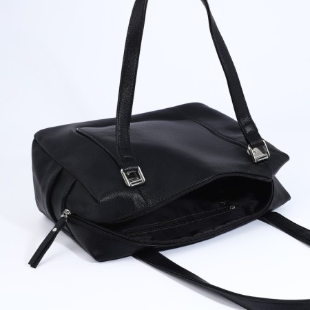 Bag Vita with a zipper, black color-4