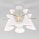 APART chandelier, 5x60W E14, color gold, white