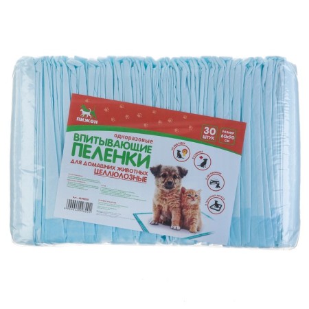 Diapers absorbing "peg" for animals Pulp, 60 x 90 cm (in a set of 30 pcs)-1
