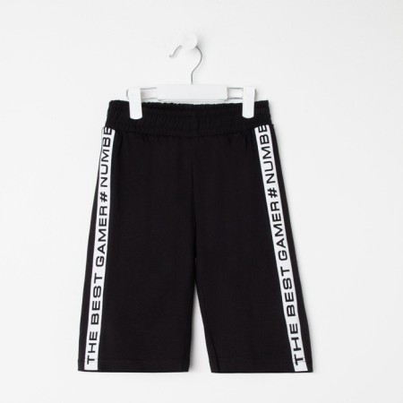 Shorts for a boy, black color, height 140 cm-3