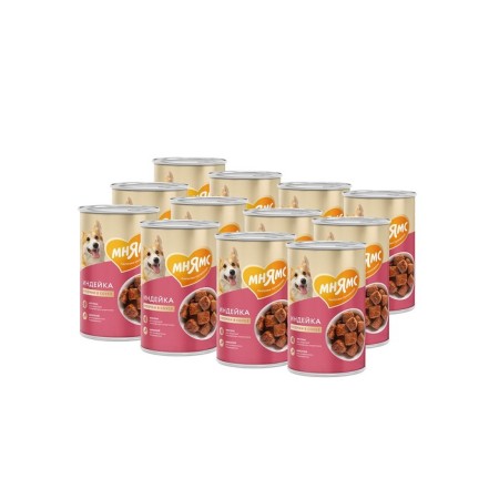 Wet food "Mnyams" "Comfortable digestion" for dogs, turkey in sauce, 400 g-3