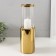 Ceramics candlestick, glass for 1 candle "chrome" d = 7.5 cm gold 9.2x9.2x29.5 cm