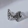 Ring "Wings" butterfly, color silver, dimensionless