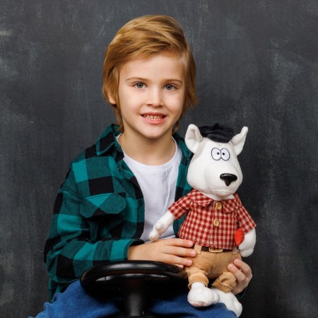 Soft toy "Dog Laika with a balalaika", 24 cm MT-MRT04202102-24-3