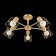 Ceiling EVOLUCE lamp. Sle110402-05. Stelitto. 5x40 watts, E27, 68x68x35 cm, golden color, light wood