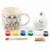 Set of mug for coloring with a Christmas tree "Snake with gifts", 300 ml