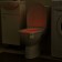 Lamp for the toilet with the sensor engine., RGB, 3 W, IP68, from BAT. 3*aaa, white