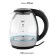 Electric kettle JVC JK-KE1516, glass, 2200 W, 1.7 l, black