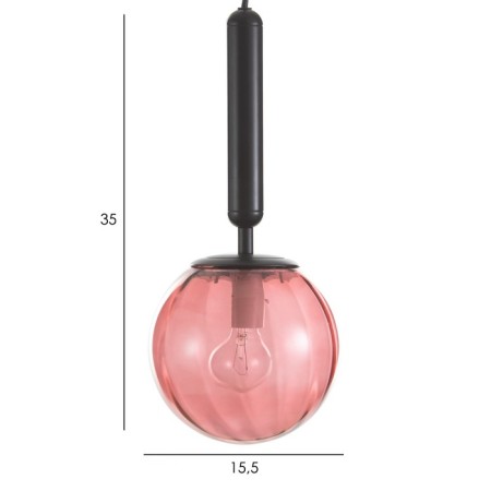 Bayerlux lamp "Javier" E14 40W Black-red 15x15x35-185 cm-5
