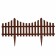 Decorative fence, 30 × 300 cm, 5 sections, plastic, brown, Greengo