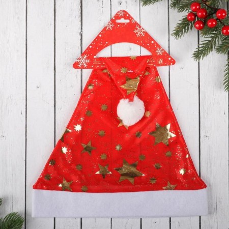 New Year's cap "Big" gloss, 26x38 cm, red-2