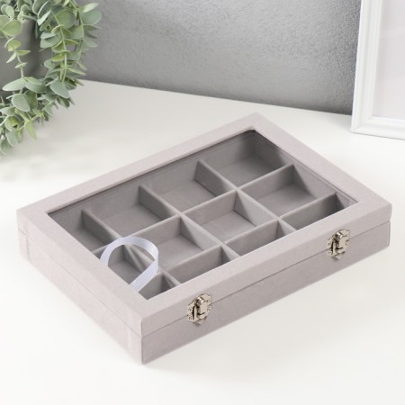 Bracelet box for bracelets "Gray fog" 5x20x28 cm