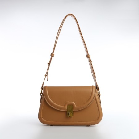 Women's bag Textura, messenger, medium size, color dark beige