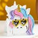 Kashpo wooden "unicorn" 13x7x14.5 cm white
