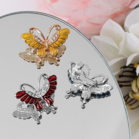 Brooch "Outdoor butterfly" mini, color mix (indivisible packing 12 pcs., Price per pcs.)-2