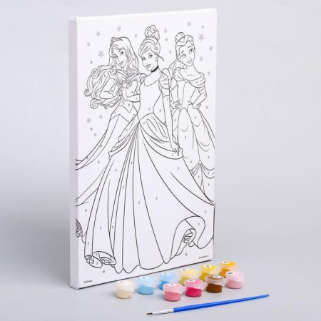 Picture on numbers for children, 20x30 cm, princesses-1