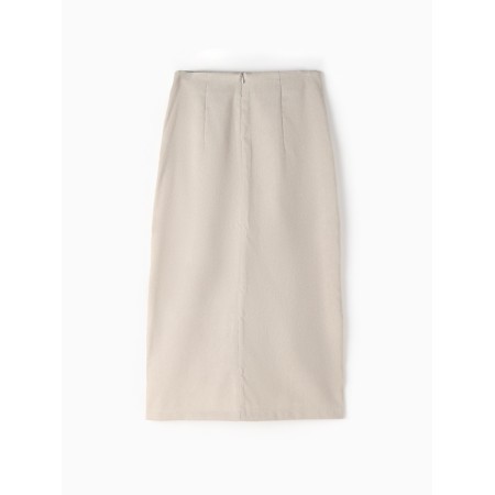 Skirt with a female section, minku, gray-beige color, size 40-4