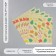 Scrapbooking paper "Autumn leaves" density 180 grams set 5 pcs 30.5x32 cm