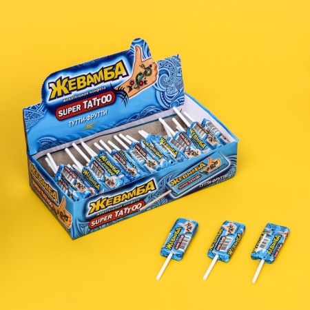 Chewing candy "Zhevamba" Super Tattoo Tutto-Futti, 10 g-1