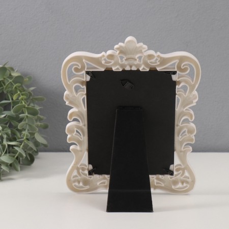 Photo frame plastic 10x15 cm "Heraldic lily" White 23.5x17.5 cm-3