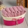 Set of terry decorative napkins Ethel, 30x30cm-6pcs, pink color, 100% cotton