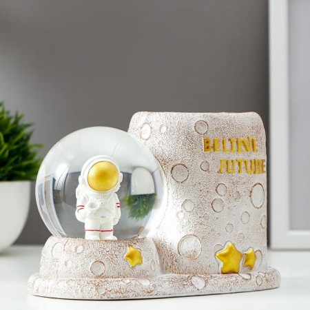 Souvenir Polystone Water Ball Light/For MELLS "Astronaut" D = 8 cm Mix 11.4x16.8x9 cm-4