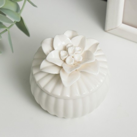Coramics Coramics "White Flower" 6.5x6.5x6.5 cm-1