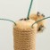 Clawing with three toys, 35 x 35 x 53 cm, beige with black paws