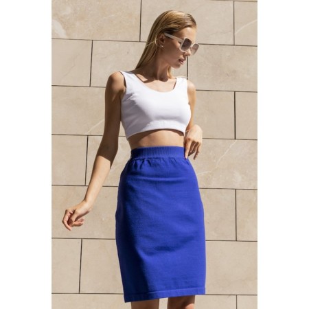 Female skirt, size l, blue color