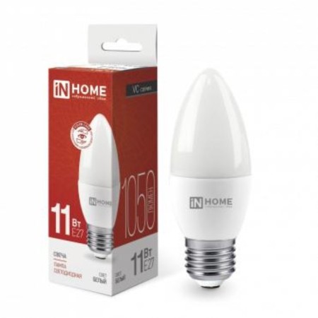 LED lamp In Home, E27, 11 W, 1050 lm, 4000 K, glow white glow