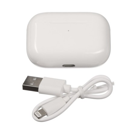 Wireless headphones Windigo Pro, TWS, Bluetooth 5.0, 40/500 mAh, sensor, glossy, white-5