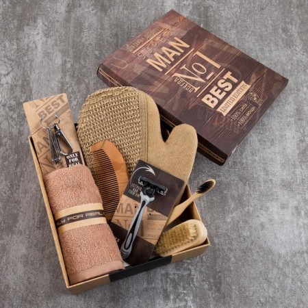 Gift set "Man No. 1" towel and accessories