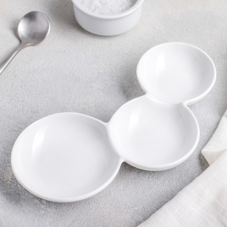 Ceramic Mengitsa "Atom", 20 × 12 cm, white color