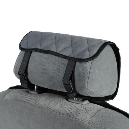 Nabbage on the front seat, velor, size 55 x 150 cm, gray-2