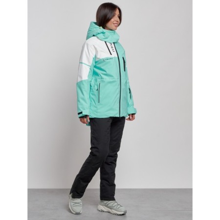 Ski costume female winter, size 50, turquoise color-2