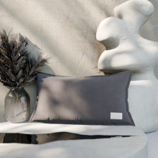 Ethel pillow, 30x50+1 cm, gray, 100% cotton