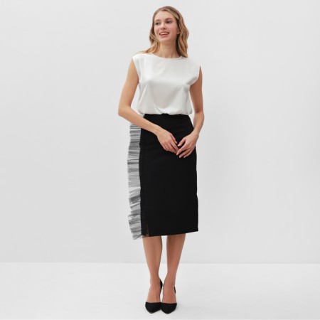 Top female minku: casual collection color white, size 50-6
