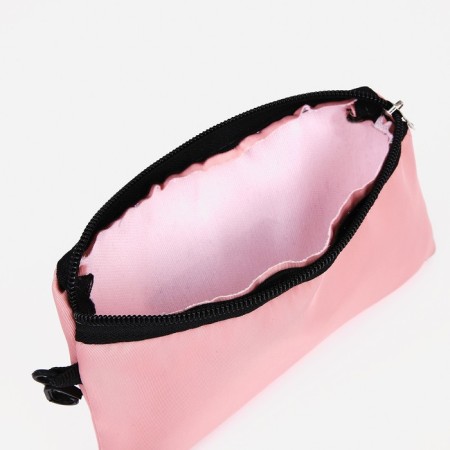 A backpack with a zipper, 3 outer pockets, pink color-9