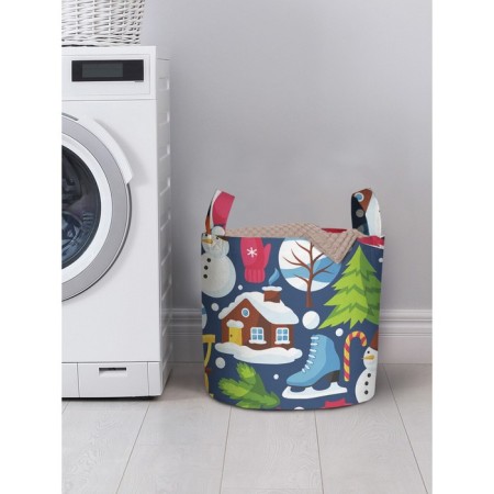 Basket for storing things "New Year's mood", size 35x35 cm