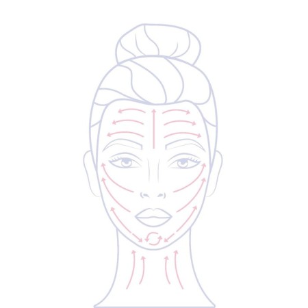 Massage for the face and neckline, with spikes, 14 × 4.5 × 2.5 cm, color mix-7