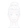 Massage for the face and neckline, with spikes, 14 × 4.5 × 2.5 cm, color mix