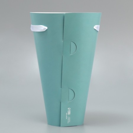 Packet for flowers conical round folding on tapes "Present", 15 x 23.3 x 7.5 cm-3
