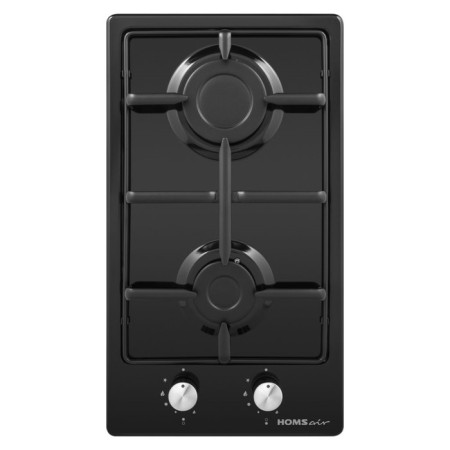 Honing panel Homsair Hge323GCBK, gas, 2 burners, black-7